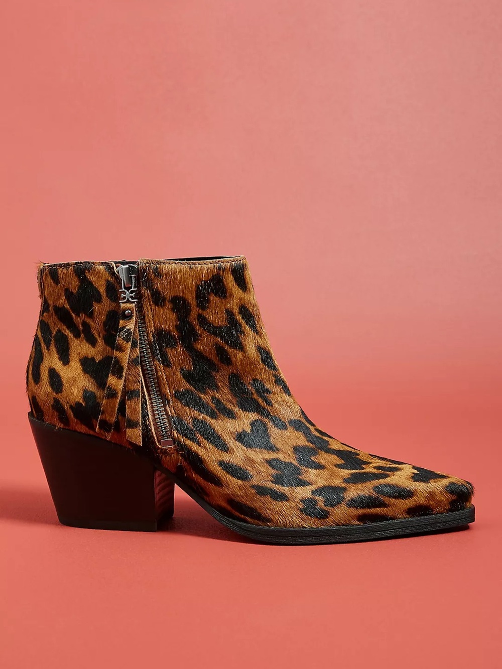 Sam Edelman - Walden Leopard Print Ankle Boot Genuine Calf Hair